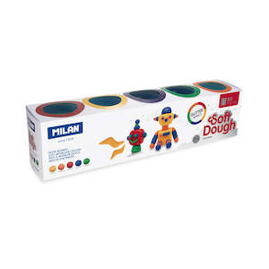 Clay Dough Modelling: Milan Glitter Colours Assorted Soft Dough Set Of 5