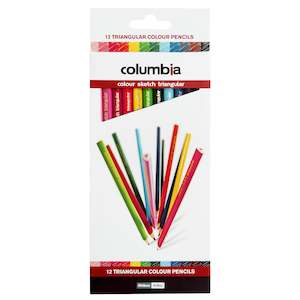 Coloured Pencil: Columbia Coloursketch Colour Pencil Triangular Pack Of 12