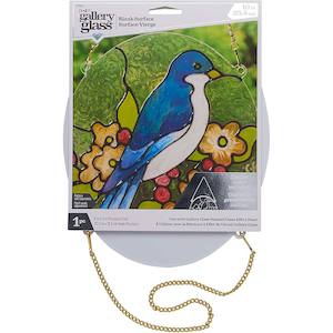 Plaid Gallery Glass 10x8inch Large Oval Surface