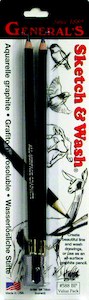 General's Sketch & Wash Graphite + Sharpener 2 Piece Set