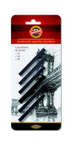 Koh I Noor Graphite Block 7x7mm 2b, 4b, 6b Assorted