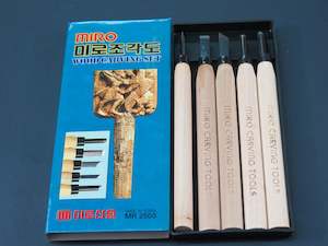 Knives Blades: Miro Wood Carving Tools In Plastic Case Set Of 5