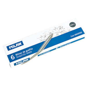 Milan Replacement B Lead for Mechanical Pencil 5.2mm Set of 6