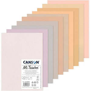 Canson Mi-Teintes Paper A4 160gsm Pastel Colours Pack of 10 Sheets