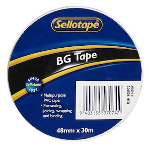 Commercial Tape: Sellotape 1410w Bg Tape White 48mmx30m