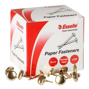 Other Paper Fasteners: Esselte Paper Fastener Steel Brass Box Of 200