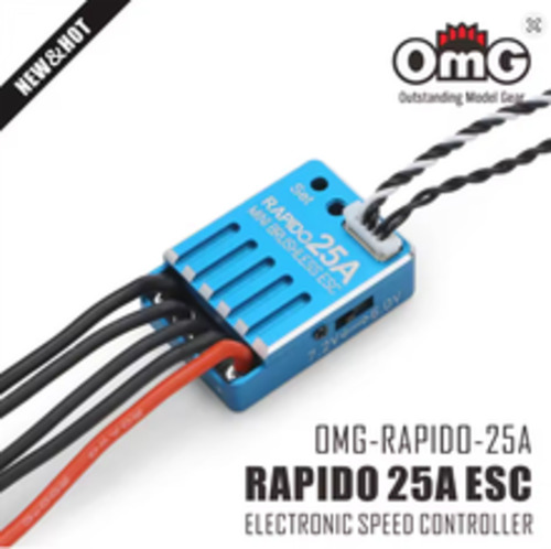 Products: OMG-RAPIDO-25A Sensorless Brushless ESC for 1/18 1/24 RC Car