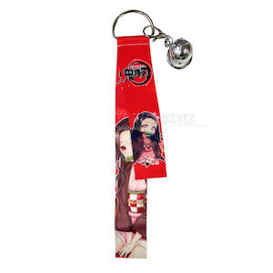 Demon Slayer Kimetsu No Yaba: Demon Slayer Rose Blossoming Nezuko Ribbon Keyring