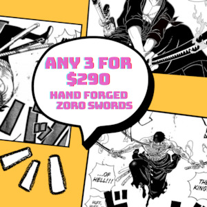 Armoury: [LIMITED TIME BUNDLE DEAL] One Piece Zoro Cosplay Swords - Hand Forged Version