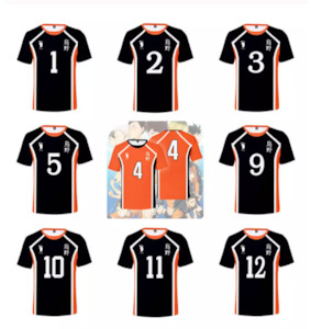 Haikyuu - Cosplay T-shirt Karasuno High School Volleyball Jersey Top