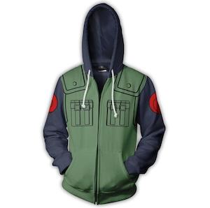 Hoodies: Naruto Shippuden - Kakashi Hatake Inspired Zip-up Hoodie