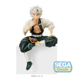 Demon Slayer Kimetsu No Yaba: Demon Slayer Sanemi Chilling on Ledge Eating Ohagi SEGA Figurine