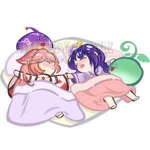 Vinyl Stickers: Genshin Impact Yae Miko and Raiden Shogun Vinyl Decal Sticker