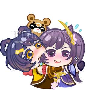 Vinyl Stickers: Genshin Impact Xiangling and Keqing Vinyl Decal Sticker