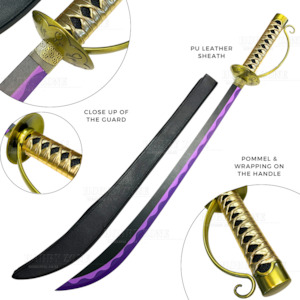 Armoury: One Piece Gol D. Ace Cutlass Sword with PU Leather Sheath