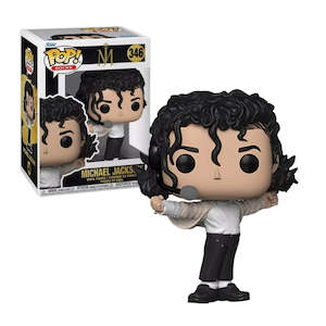 Michael Jackson - Iconic Concert Pose in White Shirt and Silver Jacket Pop! Vinyl Figure
