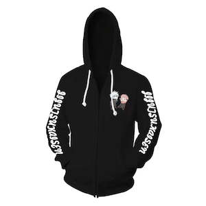 Casual Clothings: Jujutsu Kaisen - Gojo & Itadori Waving Hi - Silky Zip-Up Hoodie