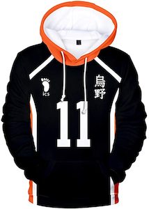 Haikyuu - No.11 Akaashi Cosplay Jersey - Fleece Hoodie