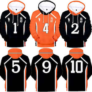 Haikyuu!! - Team Karasuno Cosplay Fleece Hoodies - Choose Your Number!