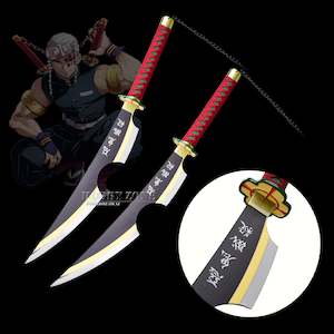 Demon Slayer Sword: Demon Slayer – Tengen Uzui’s Twin Crescent Nichirin Cleaver Swords