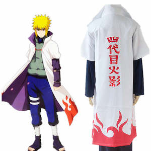 Naruto Minato Yondaime 4th Hokage Cosplay Cloak