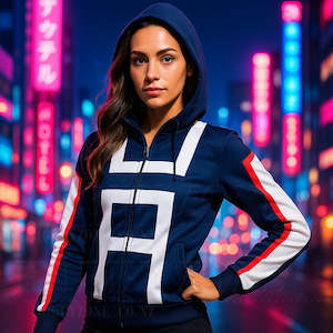 Casual Clothings: My Hero Academia – U.A. High School Gym Uniform Zip-Up Hoodie – Class 1-A Cosplay Jacket