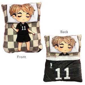 Haikyuu - Tsukki Rectangular Plush - Reversible Velvet Cushion