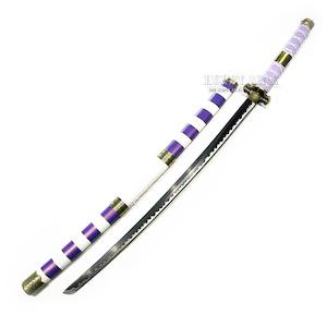 One Piece Swords: One Piece Nidai Kitetsu Sword - White & Purple Stripes - Standard Version