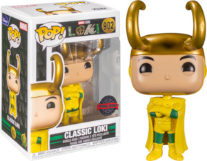 Marvel - Classic Loki in Yellow Cape & Horned Helmet Arms Crossed Pose Pop! Vinyl Figure