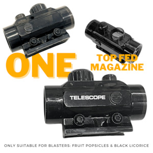 Scope-Style Top-Feeding Magazine for Fruit Popsicle & Black Licorice Gel Ball Blasters