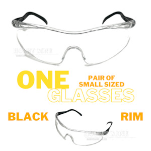 Rail Attachments Blaster Parts: Black Rim Glasses - Protective Eyewear - Pear Shaped Design