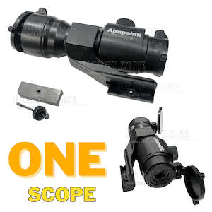 Rail Attachments Blaster Parts: Tactical Gel Blaster Scope – Fixed Zoom with Dual Flip-Up Covers