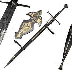 LOTR Aragorn Anduril Sword with Scabbard & Wall Plaque