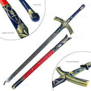 Fate Stay Night - Saber’s Caliburn Sword – The Sword in the Stone Red & Blue Excalibur
