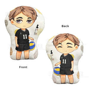 Haikyuu: Haikyuu – Miya Osamu with Volleyball Plush - Large Velvet Cushion