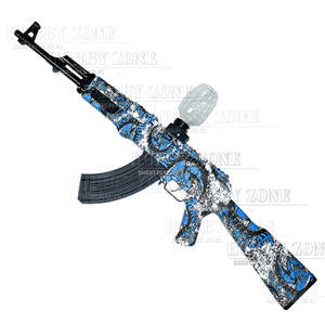 Rifles: [R18+] "Baroque Blue" AK-47 Gel Ball Blaster [ID Check Required]