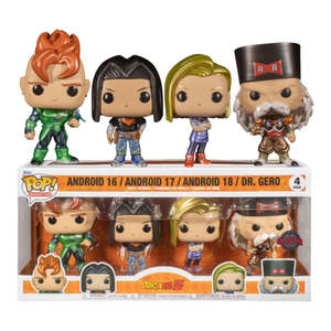 Dragon Ball Z - Android 16, 17, 18 & Dr Gero Pop! Vinyl Figure 4-Pack -Special Edition