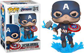 Superhero: Avengers 4: Endgame - Captain America with Broken Shield & Mjolnir Pop! Vinyl Figure