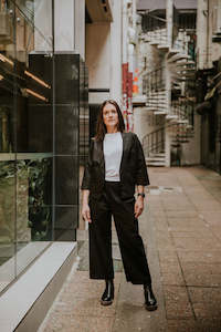 Tonic Cloth: Gwen Cropped Jacket - Black