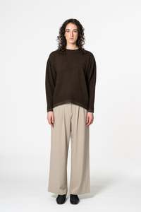 All Our Range: DINADI YAK Roundneck Sweater - Dark Brown