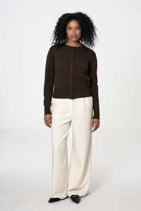 Tonic Cloth: DINADI Yak Cardigan - Dark Brown