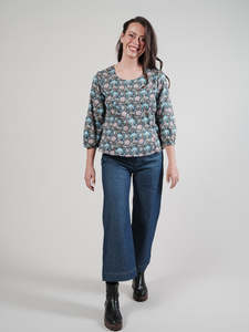 All Our Range: Aligned Air Blouse - Navy Floral