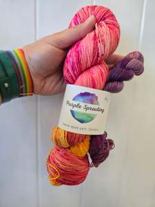 Re Loved: Reloved - Purple Sprouting Supernova Sock Set - The Garden Society February