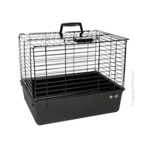 Products: Pet One Vet Cat Carry Cage 42x35x30cm Wire Top Hollywood Fish Farm Online