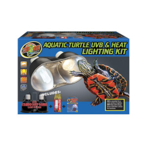 Products: Zoo Med Aquatic Turtle UVB & Heat Lighting Kit Hollywood Fish Farm Online