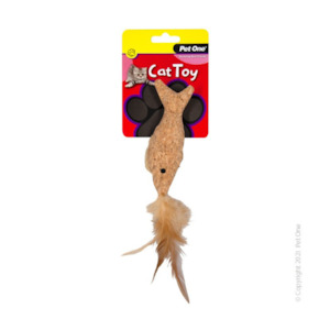 Pet One Plush Cork Fish With Feather 14cm Hollywood Fish Farm Online
