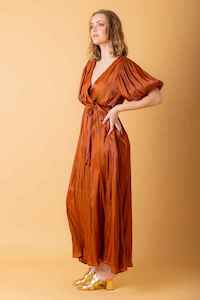 Maxi Dress: AMAYA Jazz Maxi Dress Rust