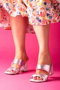 HEY MON Crystal Snake Heel Wh/Sil