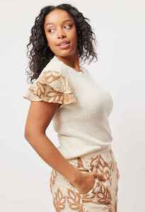 Once Was: ONCE WAS Rio Knit Top Bone