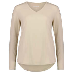 MOKE Cristy Long Sleeve Top Oyster